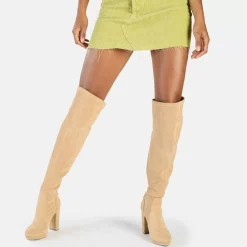 Hot BUFFALO Amy Overknee Botte Vegan Creme