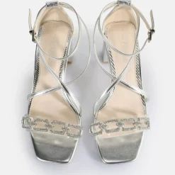 Best BUFFALO April Glam Sandales A Talon Veganes Argent