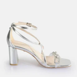 Best BUFFALO April Glam Sandales A Talon Veganes Argent