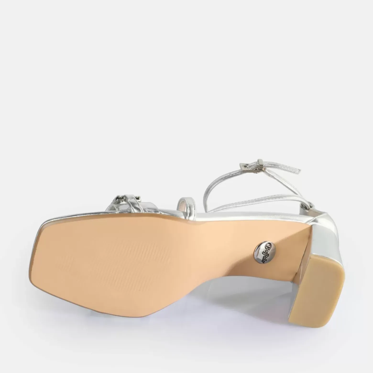 Best BUFFALO April Glam Sandales A Talon Veganes Argent