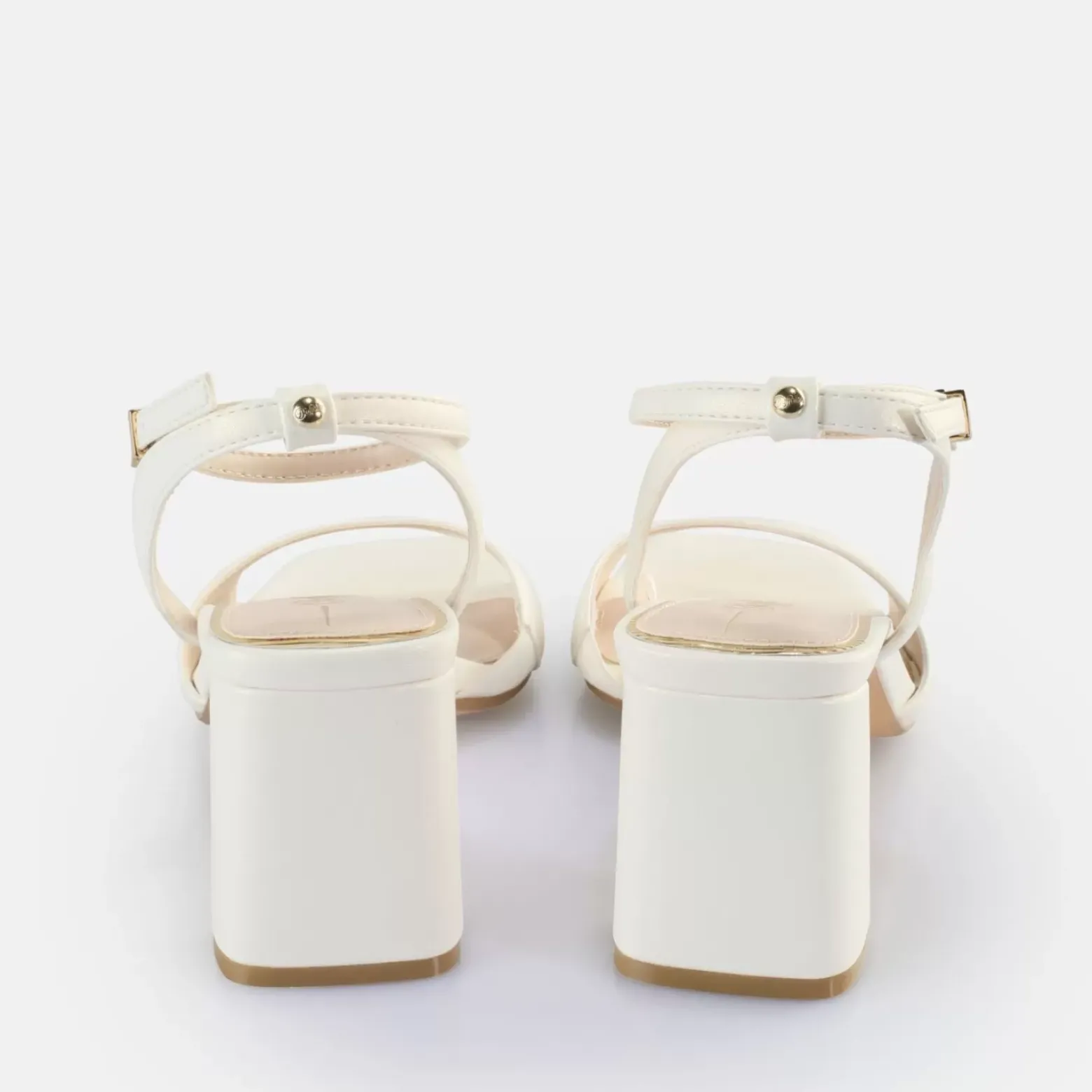 Cheap BUFFALO April Neat Sandales A Talon Veganes Perle Blanc