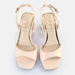 Online BUFFALO April Neat Sandales A Talon Veganes Clair Perle Rose