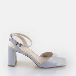 Best Sale BUFFALO April Neat Sandales A Talon Veganes Bleu Clair Perle Blau