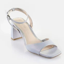 Best Sale BUFFALO April Neat Sandales A Talon Veganes Bleu Clair Perle Blau