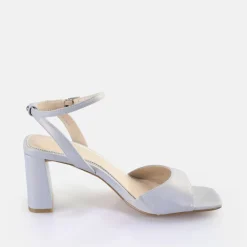 Best Sale BUFFALO April Neat Sandales A Talon Veganes Bleu Clair Perle Blau