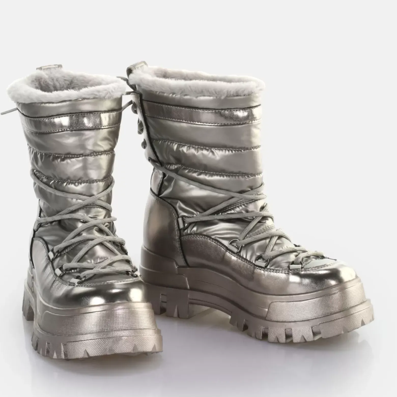 Best Sale BUFFALO Aspha Blizzard Warm Boot Vegan/Gris Argent