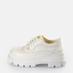 Sale BUFFALO Aspha Brogue Chaussures Basses Veganes Blanc