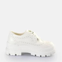 Sale BUFFALO Aspha Brogue Chaussures Basses Veganes Blanc