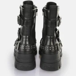 Store BUFFALO Aspha Buckle Mid Ankle Bottines Vegan Noir