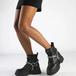 Store BUFFALO Aspha Chain 2.0 Bottines Vegan/Argent Noir