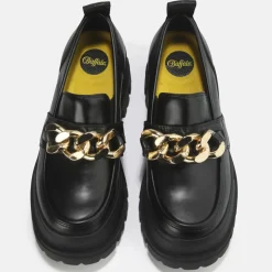 Fashion BUFFALO Aspha Chaussures Basses Vegan Noir Schwarz-Gold