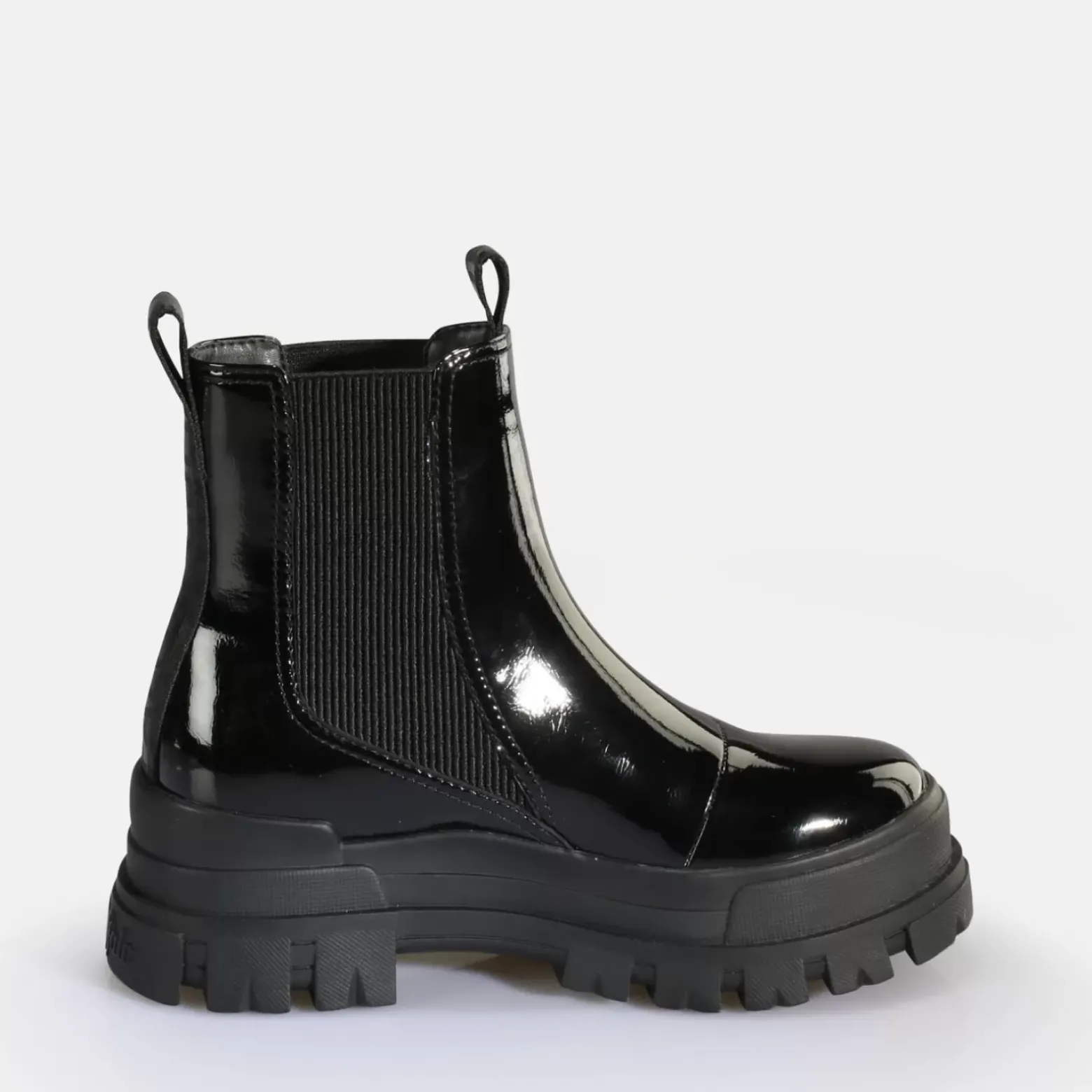 Cheap BUFFALO Aspha Chelsea Mid Bottines Vegan Noir Shiny Black