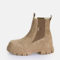 Discount BUFFALO Aspha Chelsea Mid Fourrure De Nubuck Vegan Marron