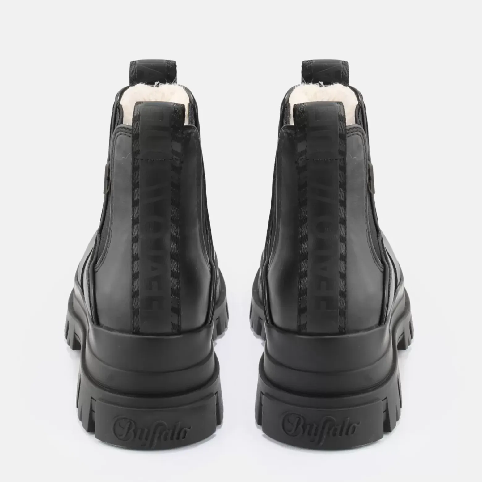 Flash Sale BUFFALO Aspha Chelsea Warm Men-Bottines Cheville Veganes- Noir