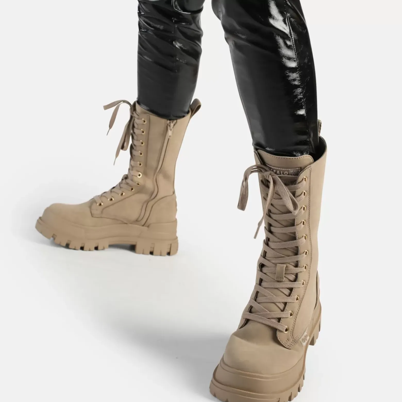 Best Sale BUFFALO Aspha Clf Lace Up Warm Boot Vegan Beige