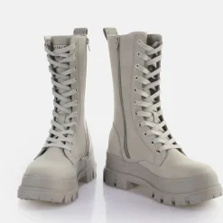 Cheap BUFFALO Aspha Clf Lace Up Warm Bottes A Talon Vegan Gris