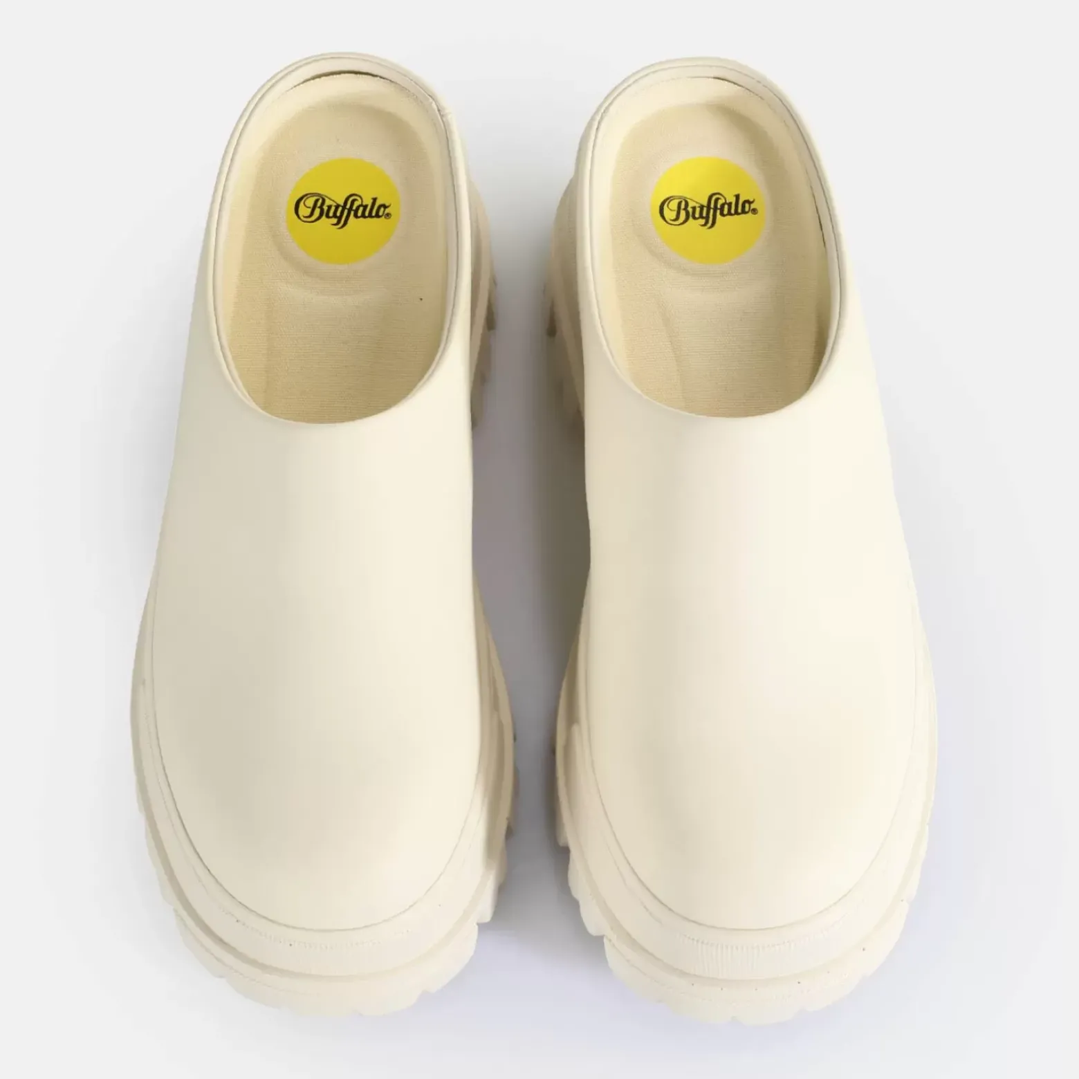 Best BUFFALO Aspha Clog 01 Chaussures Basses Veganes Ivoire Elfenbein