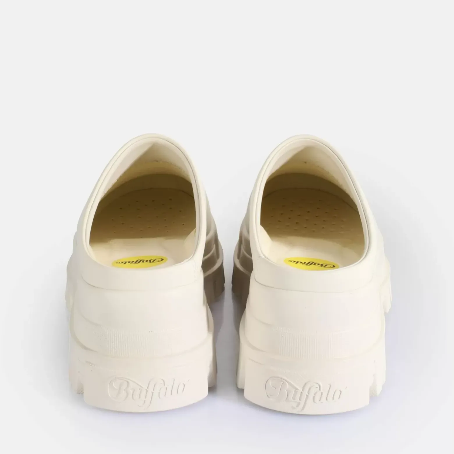 Best BUFFALO Aspha Clog 01 Chaussures Basses Veganes Ivoire Elfenbein