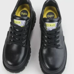 Sale BUFFALO Aspha Cls Men Chaussures Lacets Veganes Noir