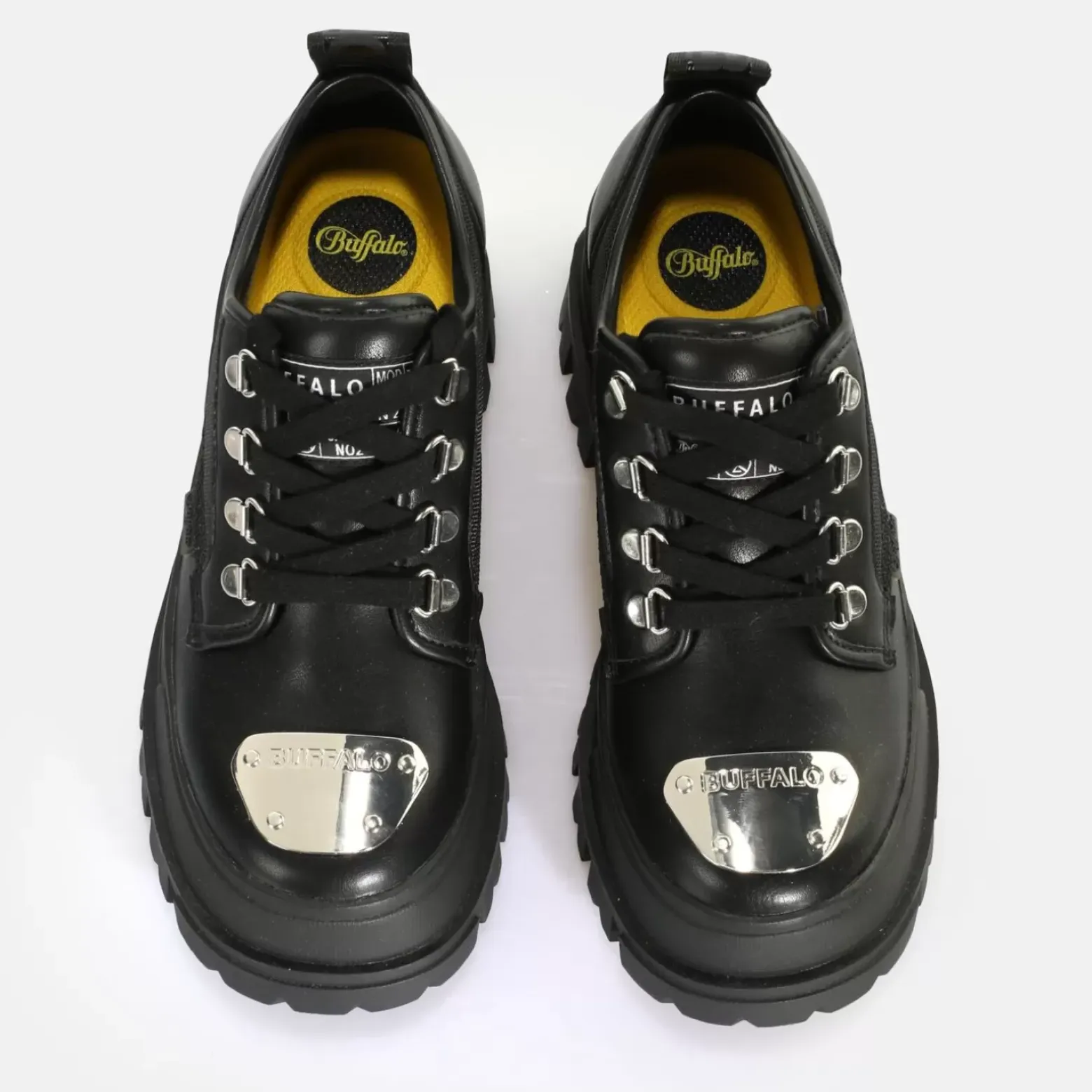 Cheap BUFFALO Aspha Cls Steel Laceup Lo Baskets Basses Pour Homme Noir