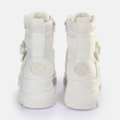 Store BUFFALO Aspha Com1 Laceup Mid Bottines Vegan Blanc