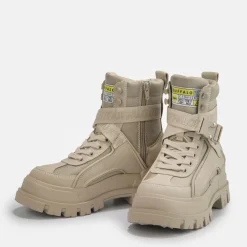 Hot BUFFALO Aspha Com1 Men Bottines Veganes Beige