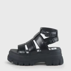 Outlet BUFFALO Aspha Gld Sandales A Plateforme Veganes Noir