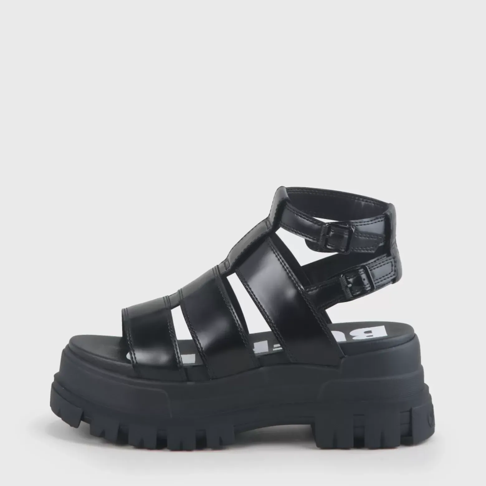 Outlet BUFFALO Aspha Gld Sandales A Plateforme Veganes Noir