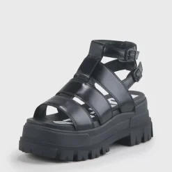 Outlet BUFFALO Aspha Gld Sandales A Plateforme Veganes Noir