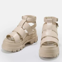 Store BUFFALO Aspha Gld Sandales Plateforme Veganes Creme