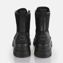 Clearance BUFFALO Aspha Lace Up Hi Noir