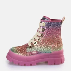 Outlet BUFFALO Aspha Lace Up Hi Bottines Vegan Fuchsia