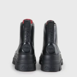 Best Sale BUFFALO Aspha Lace Up Hi Bottines Plates Veganes Noir