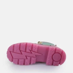 New BUFFALO Aspha Lace Up Hi Bottines Veganes Mermaid Purple Violet