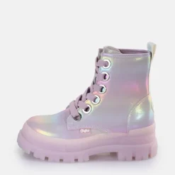 Clearance BUFFALO Aspha Lace Up Hi Bottines Vegan Mermaid Blanc/Mermaid