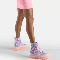 Flash Sale BUFFALO Aspha Lace Up Hi Bottines Veganes Purple Love Bleu/Violet