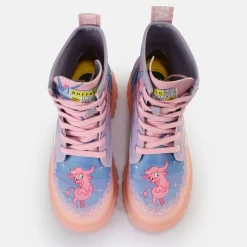 Flash Sale BUFFALO Aspha Lace Up Hi Bottines Veganes Purple Love Bleu/Violet