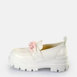 Flash Sale BUFFALO Aspha Loafer Chain Chaussures Basses Veganes Blanc