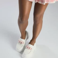 Flash Sale BUFFALO Aspha Loafer Chain Chaussures Basses Veganes Blanc