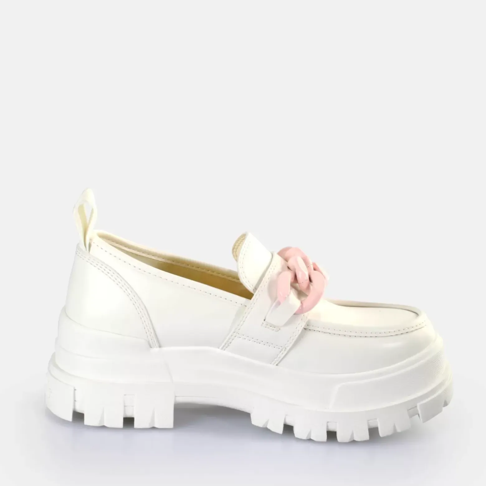 Flash Sale BUFFALO Aspha Loafer Chain Chaussures Basses Veganes Blanc