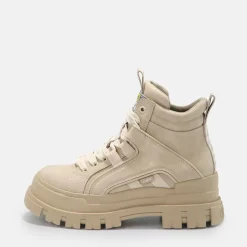 Sale BUFFALO Aspha Nc Mid Bottines Plates Veganes Beige