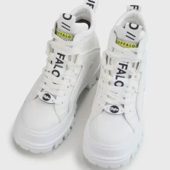 New BUFFALO Aspha Nc Mid Bottines Plates Veganes Blanc