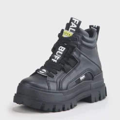 Outlet BUFFALO Aspha Nc Mid Bottines Plates Veganes Noir