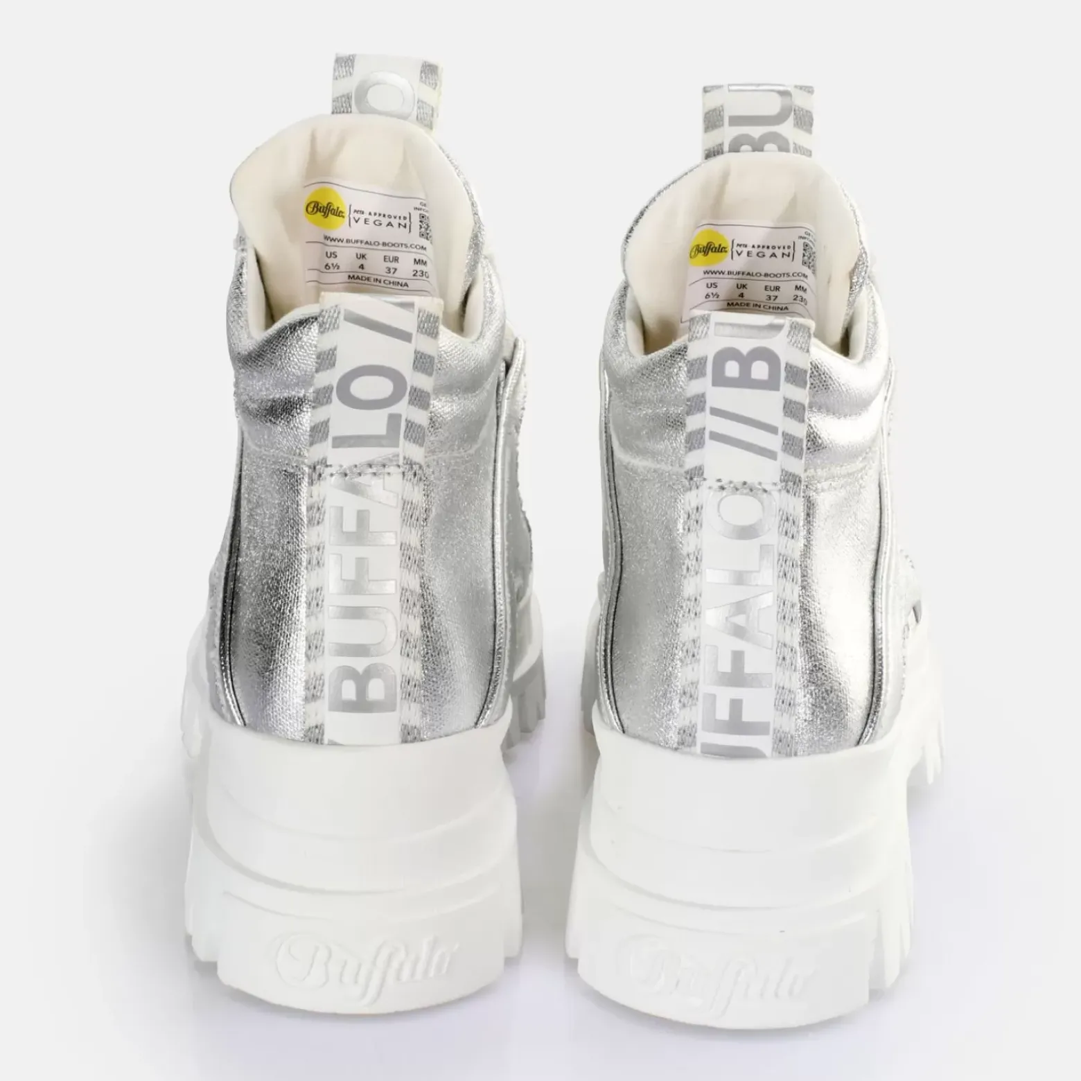 Cheap BUFFALO Aspha Nc Mid Bottines Veganese Argent