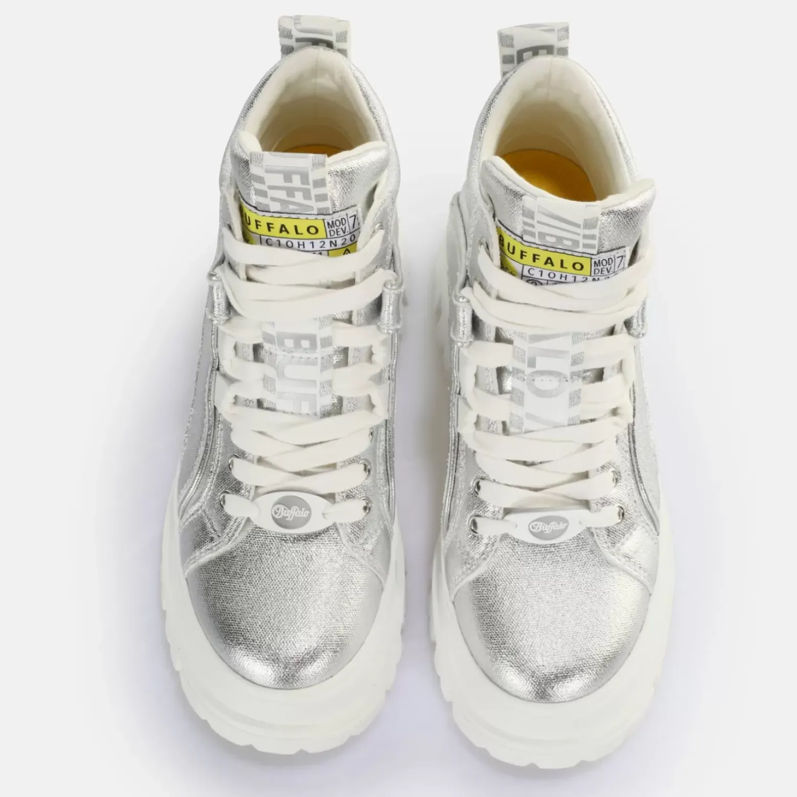 Cheap BUFFALO Aspha Nc Mid Bottines Veganese Argent