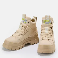 Sale BUFFALO Aspha Nc Mid Bottines Veganes Beige