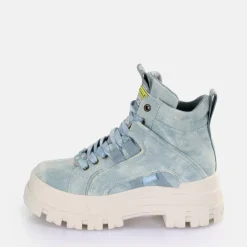 Clearance BUFFALO Aspha Nc Mid Bottines Veganes Bleu Clair Jean Blue Denim