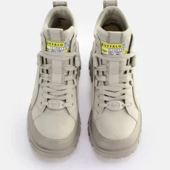 Online BUFFALO Aspha Nc Mid Laceup Bottines Vegan Clair Gris