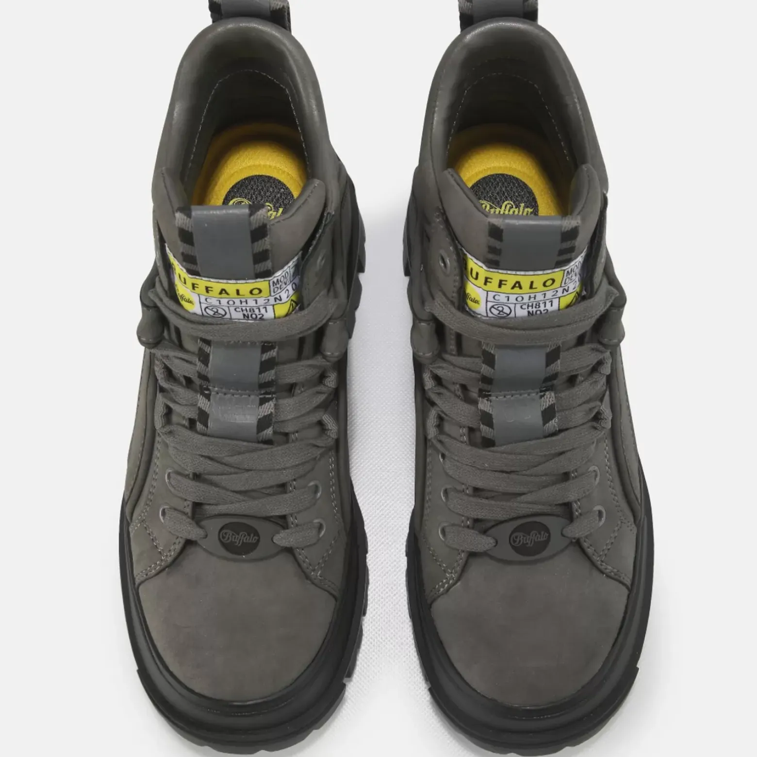 New BUFFALO Aspha Nc Mid Men Bottines Cheville Veganes Gris