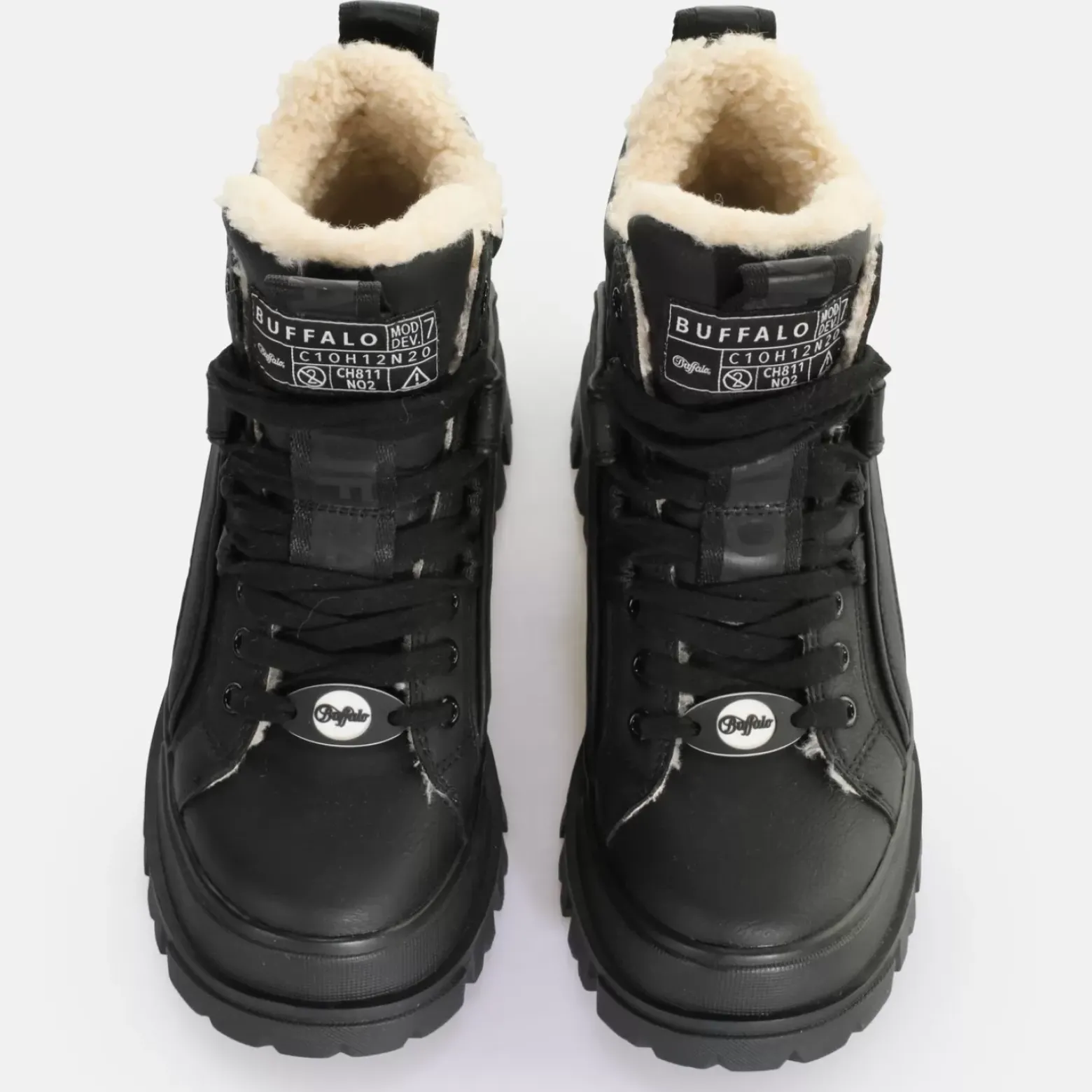 Store BUFFALO Aspha Nc Mid Warm Bottes A Talon Vegan Noir